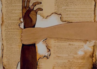 Michaela Hughes "We The People" Acrylic with paper 24x20 $400