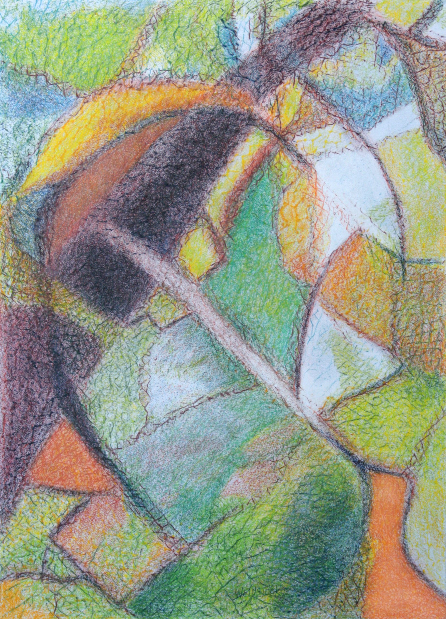Arlene Weinstock On The Verge of A Breakthrough 24” x 17” Colored pencil, $500