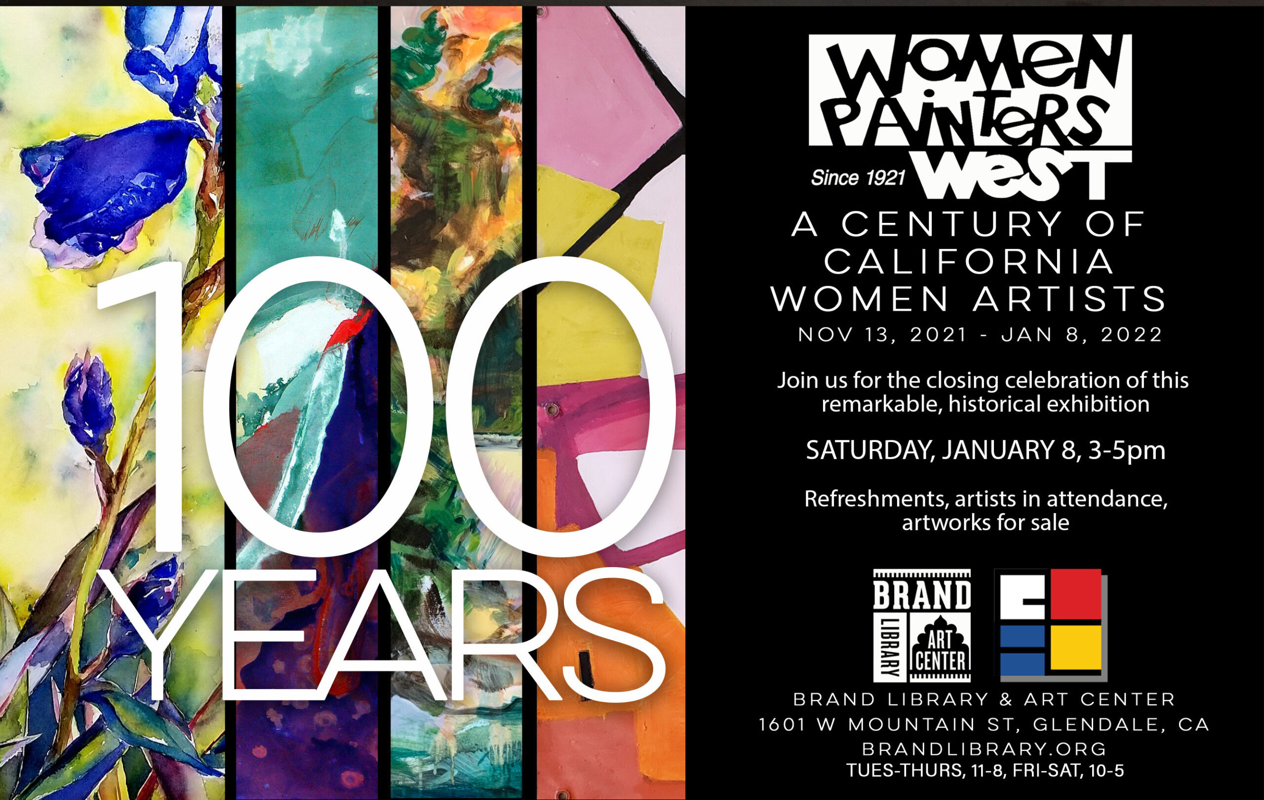 100 Years Of Women Painters West 1921 2021 Women Painters West   WPW BrandClosingInvite Scaled 