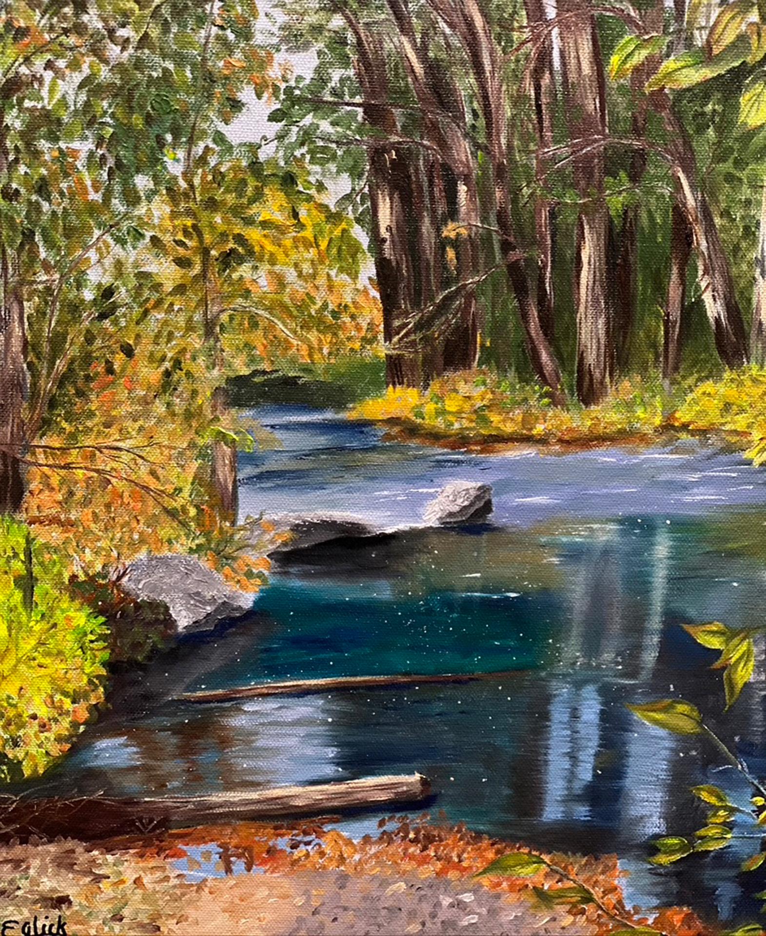 Ellen Glick "Lazy River" Oil 18x22 $1200