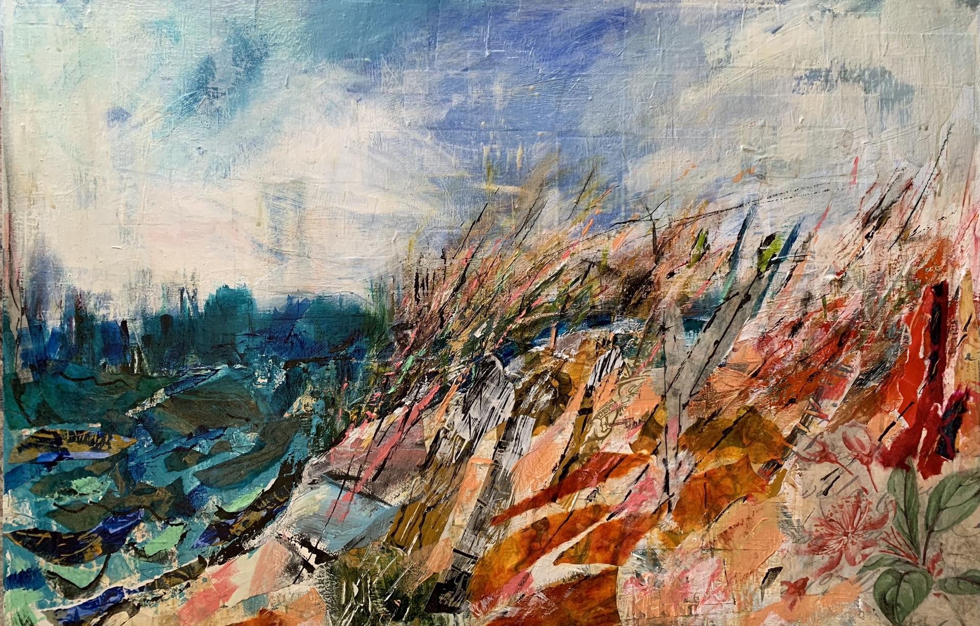 Bonny Butler - The Dunes On Fifth 24x36 Mixed Media/Collage $2200