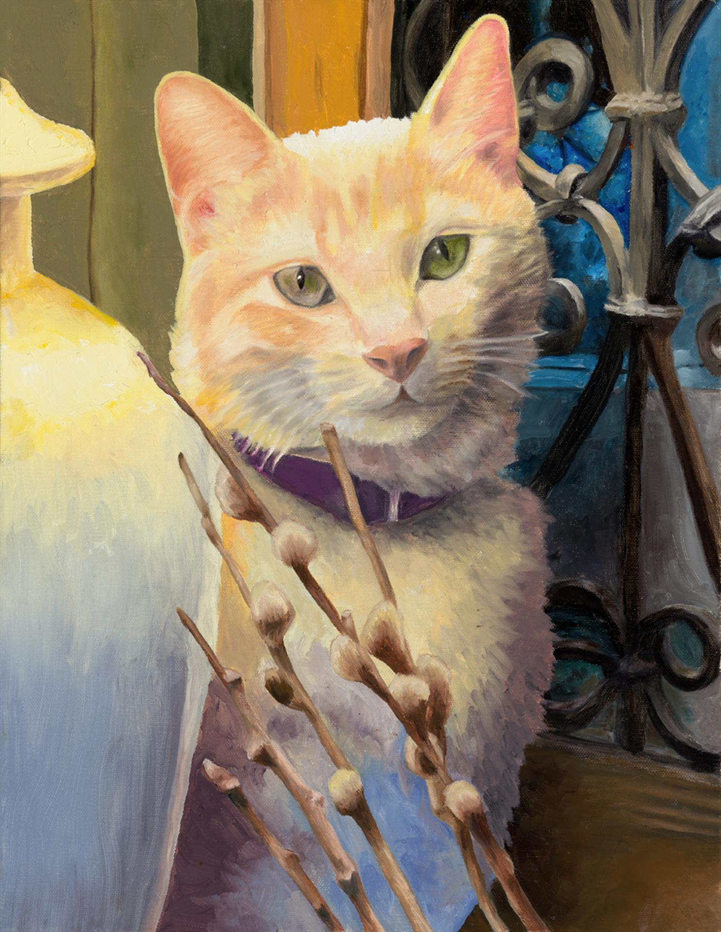 Suzanne Edmonson - Puss N' Willows - 1st Place Award 18x14 Oil $2,500